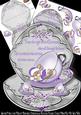 Silver Twas the Night Before Christmas Round Easel Card