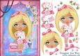 Young Fashionista in the Pink! Goes Shopping Decoupage