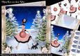 Vintage Lady Walking the Dog Christmas Scene Mini Kit