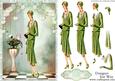 1920's Floral Fashion Show Card Front and Decoupage