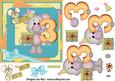 Mouse Age 3 Birthday Topper Card