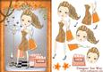 Teen Fashionista! Shopaholic Card Front and Decoupage