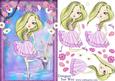 Teen Fashionista! Pink Pose Card Front and Decoupage