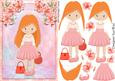 Teen Fashionista! Sweet Sandie Card Front and Decoupage