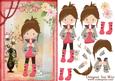 Teen Fashionista! and Her Cat Card Front and Decoupage