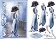 Edwardian Lady on the Boardwalk Card Front and Decoupage