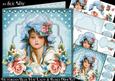 Victorian Blue Hat Lady & Roses Mini Kit