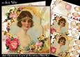Art Nouveau Lady and Flowers Mini Kit