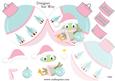 Little Christmas Bird Bauble Shaped Mini Card Kit