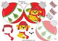 Christmas Tiger Cub Bauble Shaped Mini Card Kit