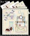 Shabby Chic Style Kitchen with Cavalier King Charles Blue