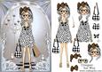 Archway Girls! Shopping in Black and White Decoupage
