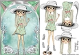 Archway Girls! Click in Mint Card Front and Decoupage