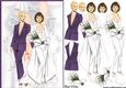 Bride and Bride Wedding Decoupage Purple Suit