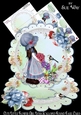 Cute Little Flower Girl Lydia Scalloped Round Easel Card Mini Kit