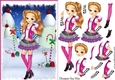 Christmas Girls! Sugar Rush Card Front and Decoupage