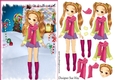 Christmas Girls! Candy Canes and Gingerbread Card Front and Decoupage