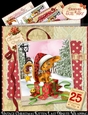 Vintage Christmas Kitten Last Minute Wrapping Mini Kit
