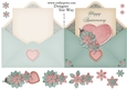 Anniversary Heart Envelope Shape Card Green