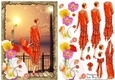 Vintage Promenade Fashion Lady A5 Card Front & Decoupage