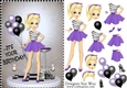 Its your Birthday! Fashion Girl Balloons & Shoes Card Front & Decoupage