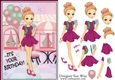 Its your Birthday! Fashion Girl Coffee & Cake Card Front & Decoupage
