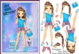 Its your Birthday! Fashion Girl Hippy Chic Card Front & Decoupage