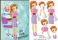 Its your Birthday! Fashion Girl Study Time Card Front & Decoupage