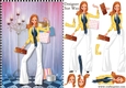 Shopping Girls! Gold Handbag Card Front & Decoupage