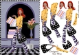 Shopping Girls! A bit of Bling Dark Skin Card Front & Decoupage