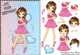 Its your Birthday! Fashion Girl Lots of Love Card Front & Decoupage