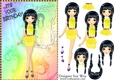 Its your Birthday! Fashion Girl Lemon Reflection Card Front & Decoupage