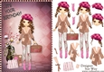 Its your Birthday! Fashion Girl Loves to Shop Card Front & Decoupage