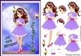 Its your Birthday! Fashion Girl By Moonlight Card Front & Decoupage
