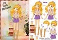 Its your Birthday! Fashion Girl Lets Shop Card Front & Decoupage