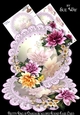 Pretty Ring of Dahlias Scalloped Round Easel Card Mini Kit