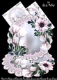 Pretty Ring of Delicate Flowers Scalloped Round Easel Card MIni Kit