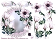Pretty Ring of Delicate Flowers Scalloped Round Card Topper & Decoupage.jpg
