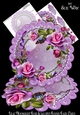 Lilac Moonlight Rose Scalloped Round Easel Card Mini Kit