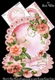 Pretty Pale Peach Camellia Scalloped Round Easel Card Mini Kit