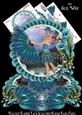 Peacock Flapper Lady Scalloped Round Easel Card Mini Kit 