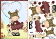 Little Country Girl & her Dog Card Front & Decoupage