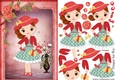 Retro Fashionista! Lady in Red A5 Card Front & Decoupage