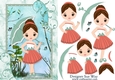 Retro Fashionista In the Garden A5 Card Front & Decoupage