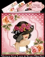 Vintage Hat Lady & Roses Mini Kit
