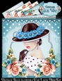 Vintage Blue Flowers Hat Lady Mini Kit