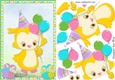 Birthday Balloons Owl A5 Topper & Decoupage