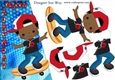 Skateboard Boy Dark Skin A5 Over the Edge Card