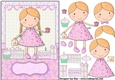 Cutie Pie Birthday Girl A5 Card Front & Decoupage