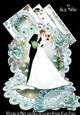 Wedding in Mint and Grey Scalloped Round Easel Card Mini Kit